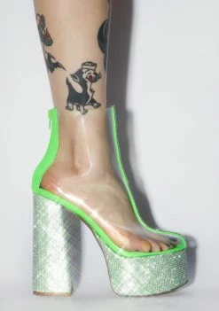 Lemon Drop By Privileged Brandie Rhinestone Heels