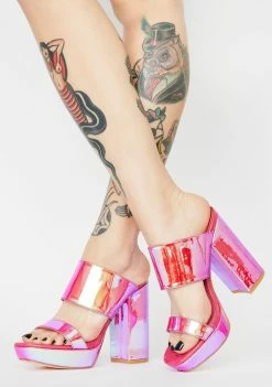 Lemon Drop By Privileged Adalla Iridescent Heels