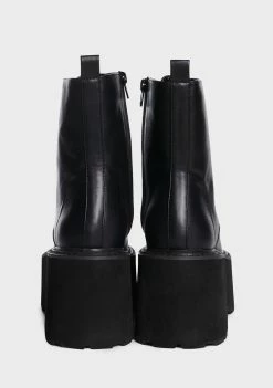 Best Pirce ✔️ Lemon Drop By Privileged Combat 🥾 Boots Black Cornelia Platform 🥾 Boots 🎉 8 Lemon Drop By Privileged Combat Boots Black Cornelia Platform Boots