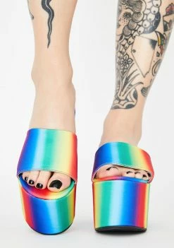 Cheap π₯ Lemon Drop By Privileged Rainbow Lenox Platform π©΄ Sandals β€οΈ 6 Lemon Drop By Privileged Rainbow Lenox Platform Sandals