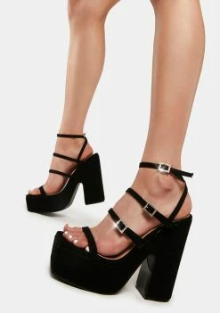 Lemon Drop By Privileged Black Raine Platform Heels