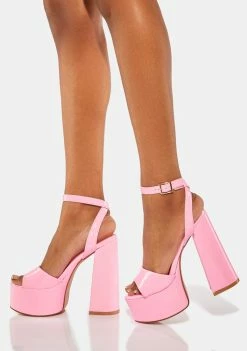 Lemon Drop By Privileged Pink Ruduki Platform Heels
