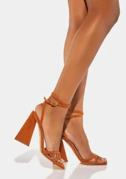 Lemon Drop By Privileged Cognac Naomi Block Heels