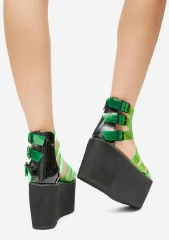 Hot Sale βοΈ Lemon Drop By Privileged Green Pest Platform π©΄ Sandals π€© 7 Lemon Drop By Privileged Green Pest Platform Sandals
