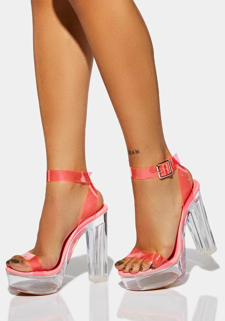 Top 10 βοΈ Lemon Drop By Privileged Hot Pink Hoko Clear Platform π Heels π₯ 1 Lemon Drop By Privileged Hot Pink Hoko Clear Platform Heels