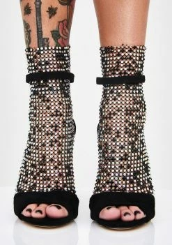 Lemon Drop By Privileged Entice Me Fishnet Heels