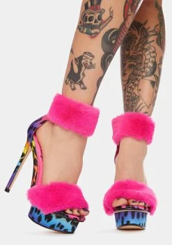 Lemon Drop By Privileged Platforms Hot Pink Bambam Heels