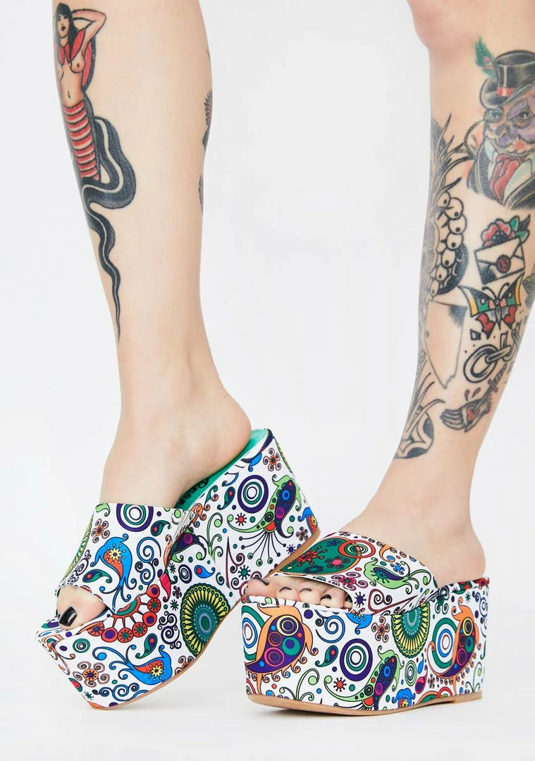 Budget π€© Lemon Drop By Privileged Platforms Paisley Lenox Platform π©΄ Sandals π 1 Lemon Drop By Privileged Platforms Paisley Lenox Platform Sandals