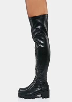 Lemon Drop By Privileged Dark Melissara Thigh High Boots Boots & Booties