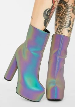 Best reviews of ✨ Lemon Drop By Privileged Act Up Reflective Platform 🥾 Boots ⌛ 6 Lemon Drop By Privileged Act Up Reflective Platform Boots