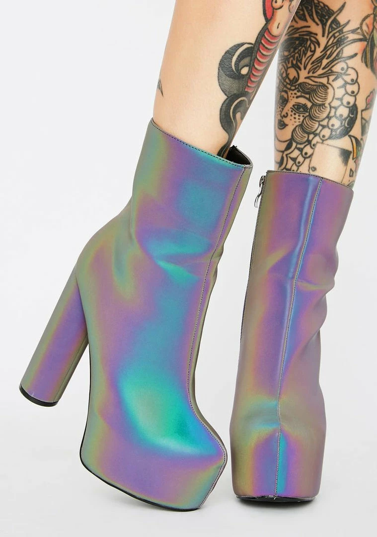 Best reviews of ✨ Lemon Drop By Privileged Act Up Reflective Platform 🥾 Boots ⌛ 3 Lemon Drop By Privileged Act Up Reflective Platform Boots