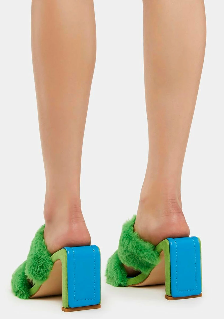 Promo π Lemon Drop By Privileged Arlet Faux Fur π Heels π 4 Lemon Drop By Privileged Arlet Faux Fur Heels