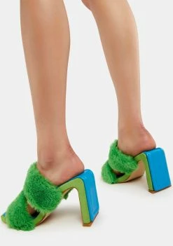 Promo π Lemon Drop By Privileged Arlet Faux Fur π Heels π 9 Lemon Drop By Privileged Arlet Faux Fur Heels