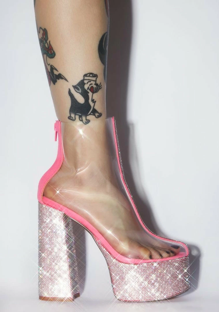 Outlet β Lemon Drop By Privileged Pink Brandie Rhinestone π Heels Platforms π₯° 2 Lemon Drop By Privileged Pink Brandie Rhinestone Heels Platforms